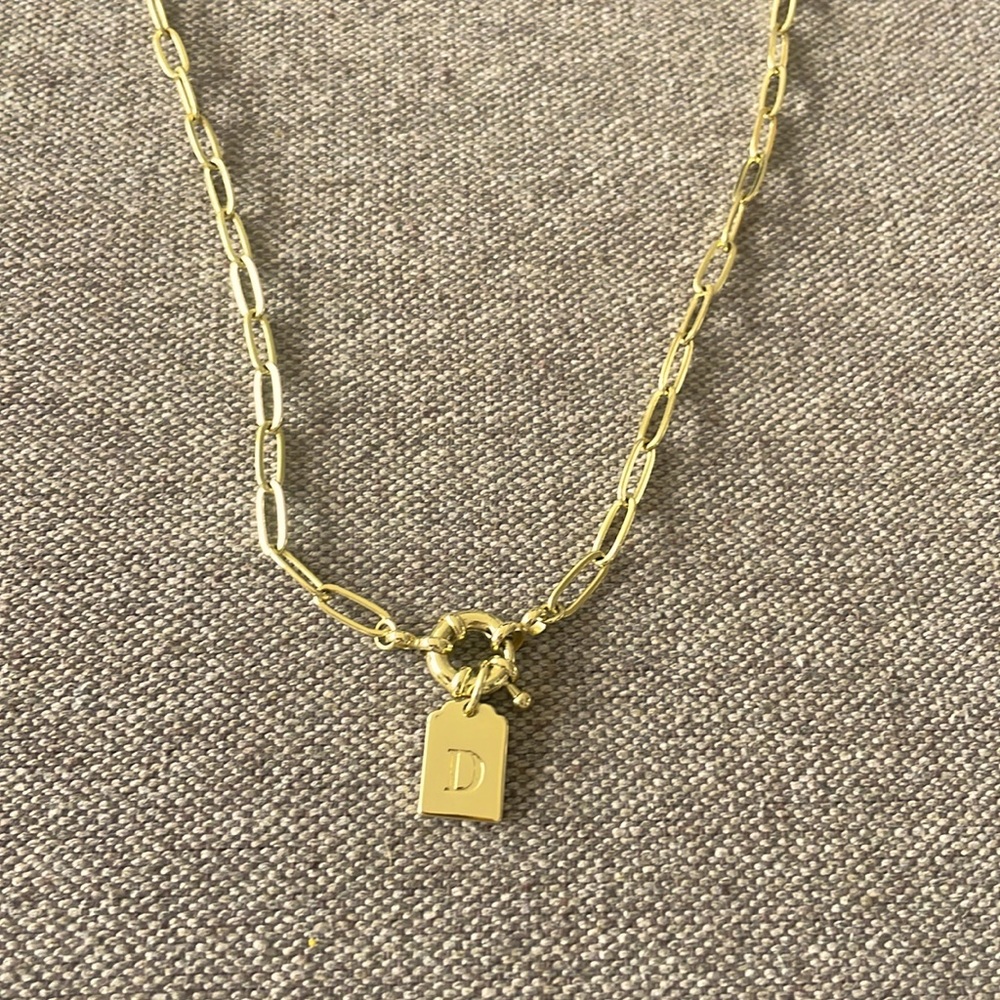 New in Box Arms Of Eve Letter N Tag Necklace